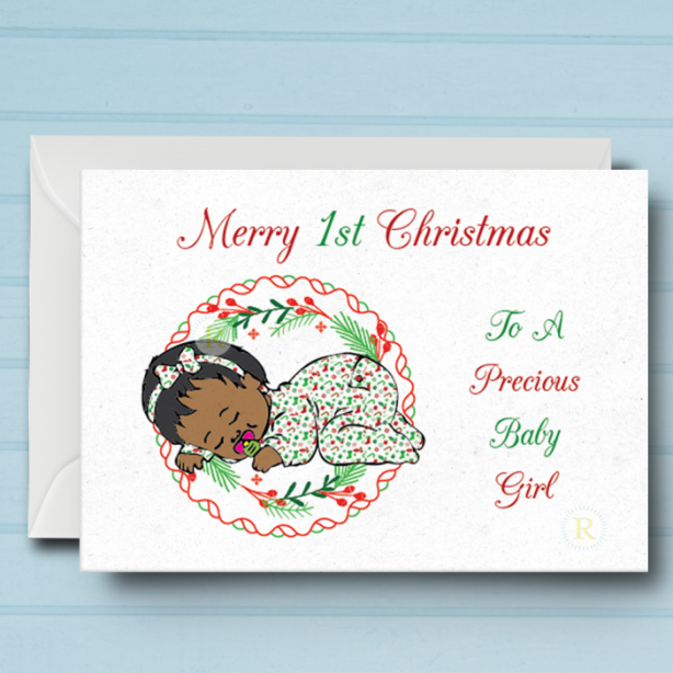 Black Baby Girl A 1st Christmas